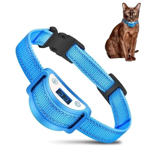PaiPaitek Cat Shock Collar, Beep, Vibration and Shock 3 Modes to Auto Stop Meowing, Lightest Safe Shock Collar for Small Cats 5-15lbs & Medium Large Cats, Waterproof & Rechargeable