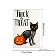 thumbnail image 4 of JOOCAR Trick or Treat Black Cat and Pumpkin Linen Garden Flag for Fall Autumn Home Outdoor Garden Yard Door Decor 12x18 inch, 4 of 5
