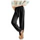 thumbnail image 1 of Pantalones de franela con cintura elástica para mujer - Pantalones de pijama informales y cálidos de color liso para invierno, poliéster, S-XXL, 1 of 5