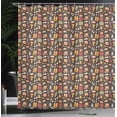 thumbnail image 3 of Ambesonne Autumn Shower Curtain, Season Camp Item Marshmallow, 69"Wx70"L, Dark Taupe and Pale Orange, 3 of 4
