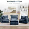 thumbnail image 6 of QuzyAor 102" Chenille Modular Sectional Sofa, L Shaped Cloud Couch with Movable Ottoman, DIY Comfy Couch for Living Room, Blue, 6 of 9