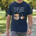 thumbnail image 4 of How Many Nights A Week Should You Be Reading 6-7 Classic T-Shirt – Book Lover Humor – Unisex Casual Wear, 4 of 6