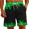 thumbnail image 4 of Midsumdr Mens Shorts 2025 Patchwork Color Flame Printed Summer Casual Drawsting Beach Shorts Hawaiian Fashion Plus Size Shorts with Pockets, 4 of 7