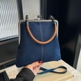 thumbnail image 5 of AOMRCOL Mini Denim Crossbody Bag For Women, Small Blue Denim Tote Kiss Lock Purse Handbag for Daily Life, 5 of 7