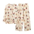 thumbnail image 3 of Conjunto de pijama para mujer, conjunto de pijama para mujer, ropa de dormir holgada de manga larga, pijama de dos piezas, mayor durabilidad, 3 of 9