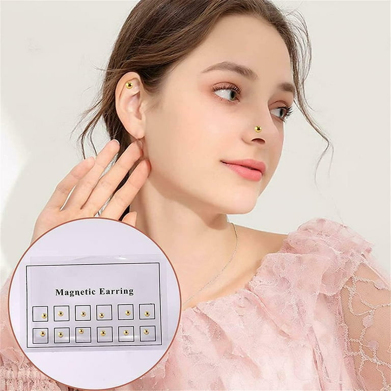 6 Pair Magnetic Fake Earrings Magnetic Stud Earring Magnet Nose