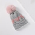 thumbnail image 2 of Splozh Toddler Boy Winter Beanie Double Layered Thickened Cute Jacquard Heart Shaped Knitted Hat for Toddler Grey,One Size, 2 of 6