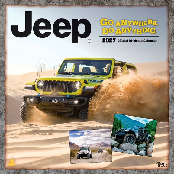 Jeep OFFICIAL | 2027 12x24" (Hanging) Square Wall Calendar | Plastic-Free