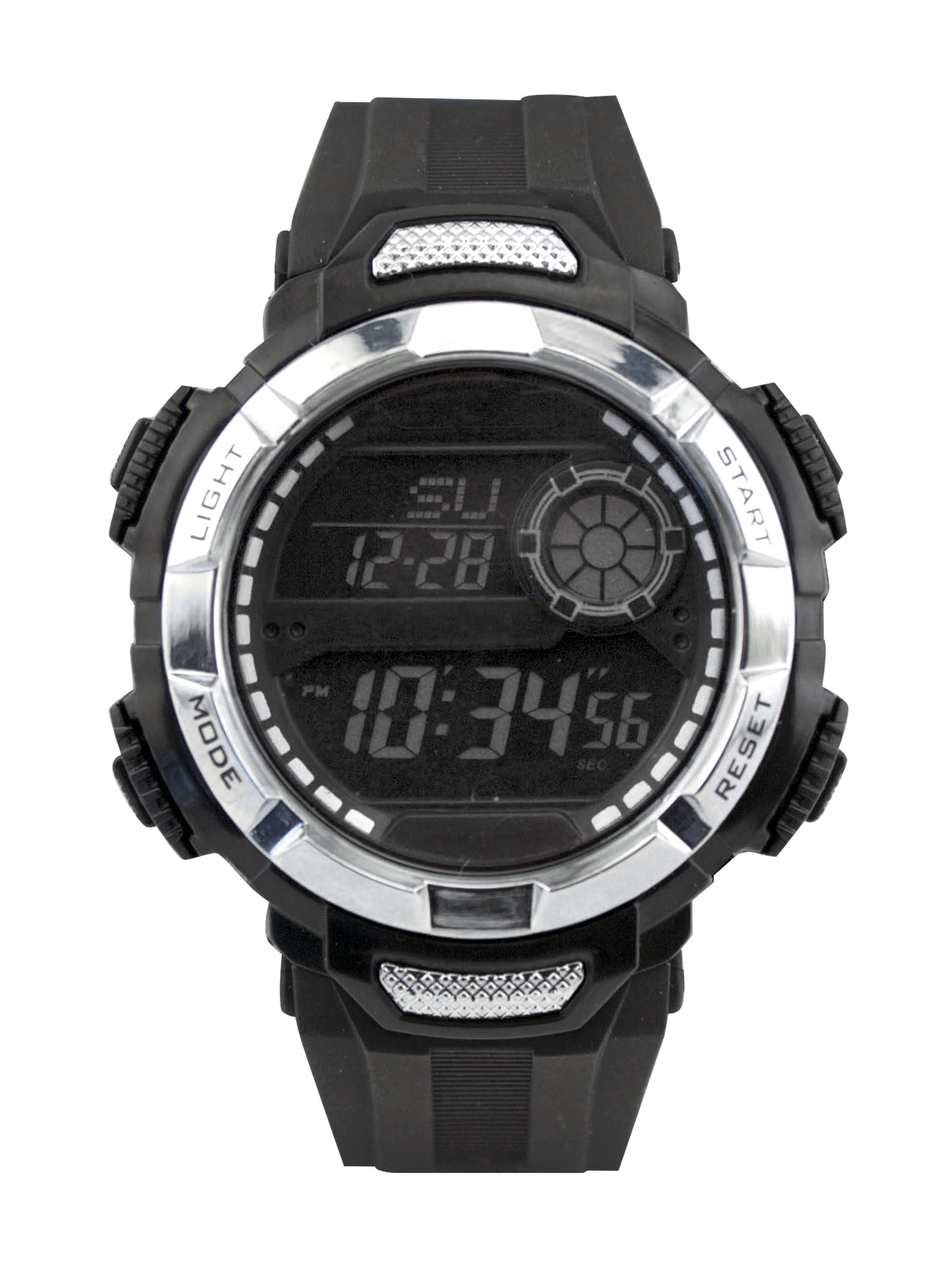 plain black digital watch