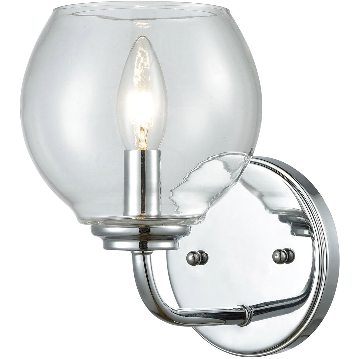Bathroom Vanity 1 Light Fixtures With Polished Chrome Finish Metal