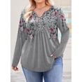 thumbnail image 4 of Weardear Womens Plus Size Long Sleeve Shirts V Neck Fall Tunic Tops for Dressy Casual, 4 of 5