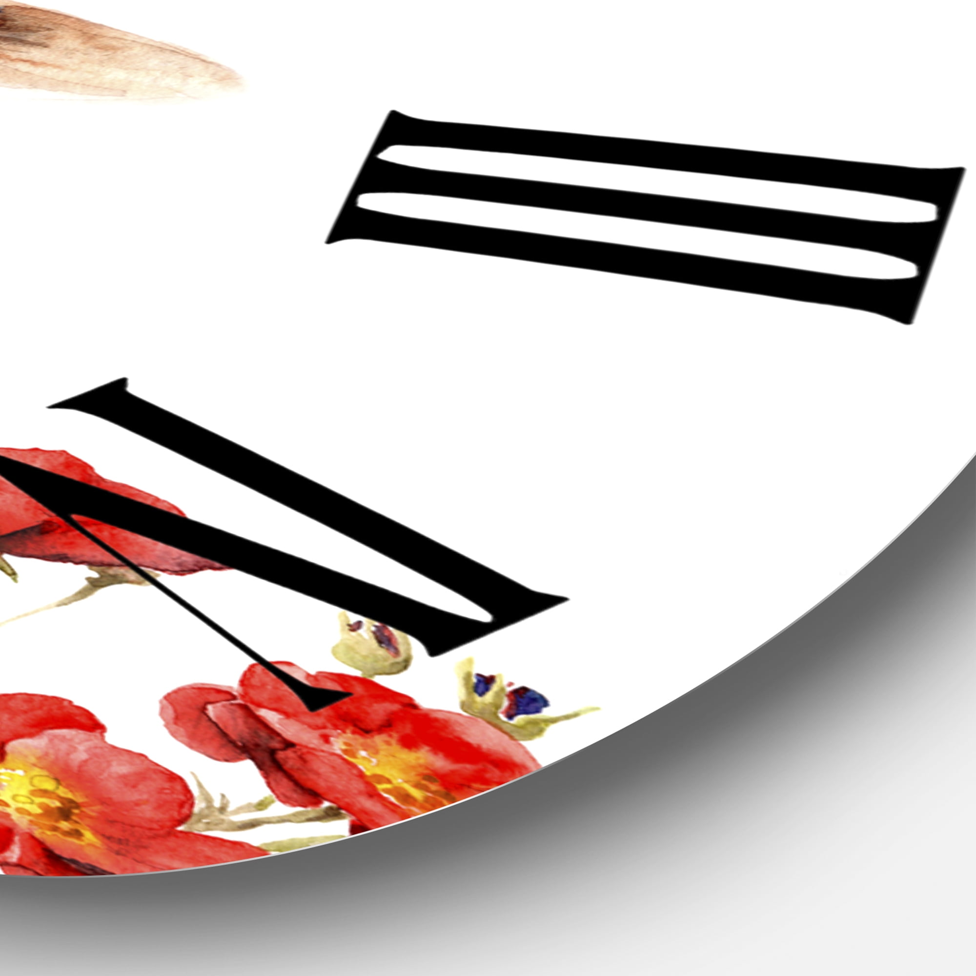 Designart 1 in Quartz Farmhouse Wall Clock