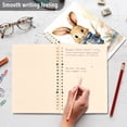 thumbnail image 5 of Rabbit Coat Leaves Ring Binder Notebook Journey Note Diary College Ruled Spiral Notebook Study Loose Leaf Paper A5 60 Pages, 5 of 8
