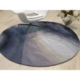 thumbnail image 4 of EORC Blue Hand-Tufted Wool Contemporary Desertland Rug, 4' Round-Color:Blue,Material:Wool, 4 of 4
