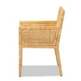 thumbnail image 3 of Baxton Studio Karis Modern and Contemporary Natural Finished Wood and Rattan Armchair, 3 of 9