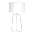 thumbnail image 1 of Henn&Hart 14" Lampe de Table en Métal/tissu Blanc Mat, 1 of 4