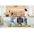 thumbnail image 5 of Sunflower Kitchen Rugs Set of 2 Anti-Fatigue Yellow Floral and Wood Plank Pattern Non Skid Kitchen Floor Mats Ergonomic Comfort Standing Mat for Kitchen, 17.3x28+17.3X 47 inch, 5 of 6