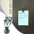 thumbnail image 3 of Mini Glass Wall Hanging Vase with Artificial Purple Flowers, Magnetic Fridge or Wall Decor for Bathroom, Kitchen, Bedroom and Small Spaces, 3 of 7