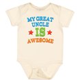 thumbnail image 3 of Inktastic My Great Uncle is Awesome Boys or Girls Baby Bodysuit, 3 of 5