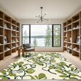 thumbnail image 2 of ODIKA 8'x10' Machine Washable Non-Slip Area Rug, Striking Interlocking Leaf Design with Ethereal Charm High Traffic Rug with Pad, Ivory, 924559, 2 of 8