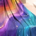 thumbnail image 3 of Rainbow Tie Dye Wave Pattern Blanket,Comfortable Soft Flannel Throw Blanket,All Season,Warm Lightweight Blankets for Sofa Bed Couch Living Room Chair,60"x80", 3 of 4