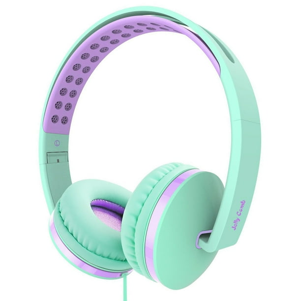 Jelly Comb Foldable Corded Headphones Wired Headsets with Microphone