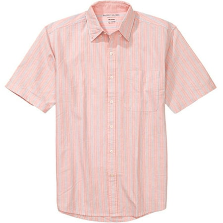 Big Men's Short Sleeve Stripe Oxford Shirt