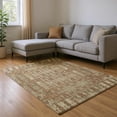 thumbnail image 2 of HomeRoots 650222 8 x 10 ft. Chili Red & Beige Moroccan Washable Machine Made Rectangle Area Rug with UV Protection, 2 of 9