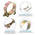 thumbnail image 3 of Unique Bargains 4Pack T-Bolt Hose Clamps, 52-55mm/2.05'-2.17' ID Range, Iron Radiator Hose Clamp Intake Clamp, 3 of 4