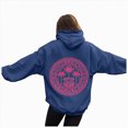 thumbnail image 6 of Kaprioy Womens Graphic Oversized Hoodies Teen Girls Kids Fall Winter Trendy Cute Preppy Sweatshirt Long Sleeve Y2K Tops with Pockets Women Teen Girls Cute Graphic Oversized Hooded Sweatshirts, 6 of 7