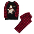 thumbnail image 2 of Conjunto de ropa de hogar para padres e hijos, pijamas de manga larga con estampado de oso de dibujos animados a cuadros navideños europeos y americanos, novedad de 2025, 2 of 4