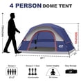 thumbnail image 2 of Carpa CAMPROS CP impermeable para 4 personas para camping, 2 of 7