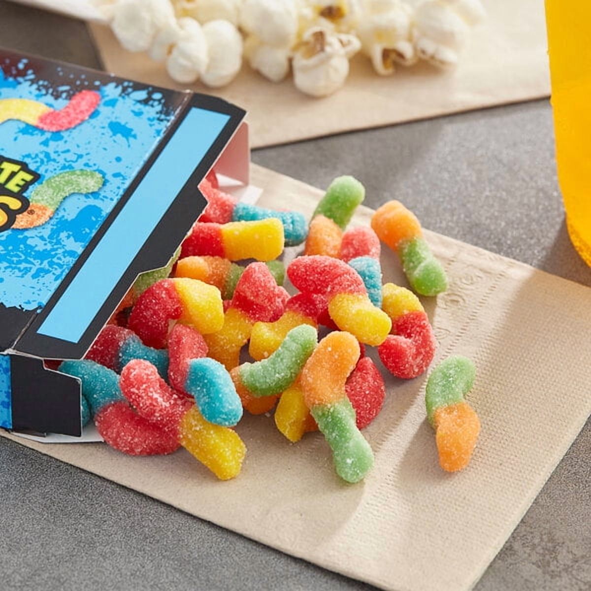 12 Pack - Trolli Sour Brite Crawlers Minis Gummi Worm Candy - 3.5-oz. each
