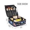 thumbnail image 3 of FORMRS Travel Makeup Bag Large Capacity Train Case Cosmetic Organizer with Adjustable Dividers, Yellow Jellyfish, 3 of 8