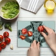 thumbnail image 4 of Celtic Cutting Board, Traditional Culture of Celtic Life Medieval Heraldic Print, Decorative Tempered Glass Cutting and Serving Board, in 3 Sizes, by Ambesonne, 4 of 5