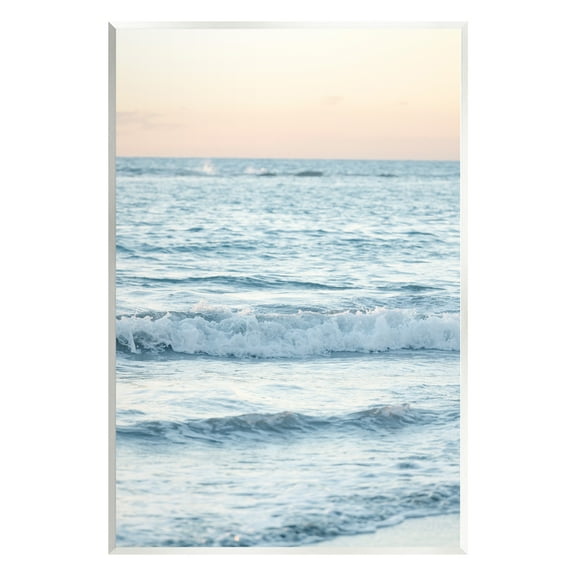 Stupell Industries Blue Waves at Sunset Nature Photography Unframed Art Print Wall Art, 10 x 15