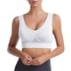 thumbnail image 1 of Gibobby Lencería sexy para mujer Like Hot Cakes Hollow Sport Transpirable Sport Cómodo Sujetador de ropa interior deportiva inalámbrica para mujer(Blanco 4XL), 1 of 4