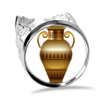 thumbnail image 1 of Ancient Egypt Decorative Pattern Ring Adjustable Love Wedding Engagement, 1 of 3