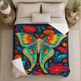 thumbnail image 5 of autumn celebration Decorative Moth Botanical Print, Festive autumn celebration Scene, Warm Flannel Blanket for Living Room and Family Room, Art Lovers autumn celebration Gift, Festive Home Decor, 5 of 9
