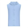 thumbnail image 4 of Mens Tank Top Beach Summer Casual Fashion Sports Sleeveless Hooded Blouse Vest Sleeveless Tank Top, 4 of 6
