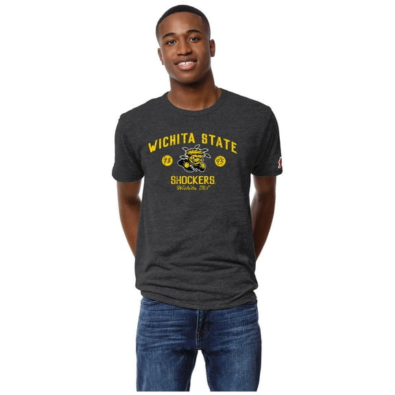 Men's League Collegiate Wear Heather Charcoal Wichita State Shockers Victory Falls Tri-Blend T-Shirt