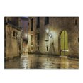 thumbnail image 1 of Gothic Cutting Board, Gothic Stone Quarter of Barcelona Spain Renaissance Heritage Night Street Photo, Decorative Tempered Glass Cutting and Serving Board, Small Size, Cream, by Ambesonne, 1 of 1