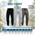 thumbnail image 5 of JMR Men's Fleece Sweat Pants, Elastic Waistband with Drawstring, Cuffed Bottom Sweatpants with Side Pockets Black, L, 5 of 8