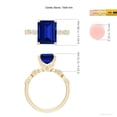 thumbnail image 5 of ANGARA Lab Grown 3.4 Ct Blue Sapphire Engagement Ring for Women in 14K Yellow Gold (Size-10x8mm) | September Birthstone, Anniversary, Jewelry Gift for Women | Lab-Grown Blue Sapphire Ring, 5 of 8