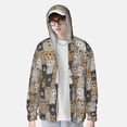 thumbnail image 3 of Pofeuu Cartoon Bear Print Sun Protection Outdoor Lightweight Full Zip UV Cooling Hoodie Long Sleeve Summer Clothing for Outdoor Hiking-Medium, 3 of 5
