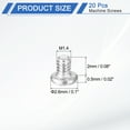 thumbnail image 2 of M1.4-0.3 x 2mm 20Pcs Metal Flat Round Head Screws Phillips Drive Machine Bolt, 2 of 6