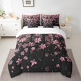 thumbnail image 2 of Erosebridal Cherry Blossoms 7 Piece Comforter Set King,Pink Flowers Bed in a Bag with Flat Sheet and Fitted Sheet,Japanese Petal Floral Romantic Blossom Bedding Set with Pillowcase & Sham, 2 of 5
