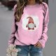 thumbnail image 2 of Sudadera para mujer Sudaderas con cuello redondo Primavera Otoño Manga larga Estampado de Navidad Suéter Top Odeerbi ODB-5, 2 of 5