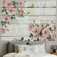 thumbnail image 2 of PRATYUS Rustic Pink Rose Tapestry, Country Floral Rose Flower on Retro Wooden Tapestry for Bedroom Aesthetic Vintage, Colorful Modern Farmhouse Plant Tapestry Wall Hanging for Living Room, 2 of 6