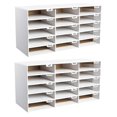 thumbnail image 1 of AdirOffice Organiseur de Fichiers en Carton à 15 Compartiments, Blanc (2 pack), 1 of 7